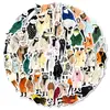 56 Nuevas Pegatinas de Animales de Dibujos Animados de Moda Transfronteriza Atuendos de Animales Estilo Ins Pegatinas Creativas Personalizadas de Material Impermeable
