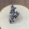 Anillo Vintage Estilo Japonés y Coreano para Hombre Didi Celebridad en Línea Moda Plata de Ley Anillo de Cola Anillo de Estrella Pentagonal Punk Callejero Estudiante Mujer