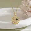 Collar de Proyección Transfronteriza 100 Idiomas Te Amo Luna Estrella Corazón Colgante Moda Femenina Elegante Simple Clavícula