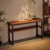 Mesa Altar Budista Larga Estilo Banco para Entrada del Hogar, Mesa Nueva Estilo Chino para Adorar al Dios de la Riqueza Contra la Pared
