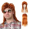 60 S70S 80 s cabello rizado hombres mujeres mullet rockero europeo y americano rock punk hip hop fiesta actuación peluca