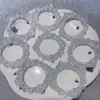 [Serie Plateada Láser] Joyería Hecha a Mano Luminosa de Luciérnaga DIY - Flor de Resina