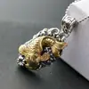 Nafoge Joyería de Plata al por Mayor Colgante de Plata Hecho a Mano Colgante de Plata de Ley 925 Pez Anual Colgante de Plata Tailandesa Vintage
