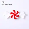 Novos enfeites de pirulito de Natal, decorações de árvore de Natal DIY, pingentes criativos de doce bicolor vermelho e branco