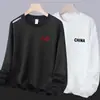 Envío RápidoCamiseta de Manga Larga con Cuello Redondo, Holgada y Gruesa, para Otoño e Invierno, Talla Grande, Versátil