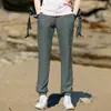 Calça Camuflada Feminina para Uso Externo Calça de Secagem Rápida com Cintura Elástica Elástica Respirável Leggings Esportivas Elásticas Calça de Primavera Outono Verão