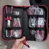 Alicates Cortadores de Fio Retos e Curvos e Alicates Conjunto de 7 Peças para Desencapar Fiação Automotiva, Tubos de Óleo e Alicates de Pressão para Fivelas de Chicote Barra de Alavanca Transfronteiriço