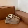 Primer Encuentro Botas de Nieve de Suela Gruesa Forradas de Lana para Mujer Estilo Nuevo Invierno 2026 Zapatos de Algodón con Piel Cálida del Noreste Más Vendidos