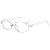 Marco de Gafas Ovalado Estilo Mismo que Zhang Yuanying Gafas de Nerd Marco Pequeño para Mujer Ojo de Gato Vintage Espejo Plano Anti-luz Azul
