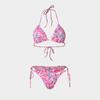 Biquíni Europeu e Americano Estampado 2025 Conjunto de Três Peças Cruzado Fronteira Lazada Saia Envelope Conjunto de Duas Peças Sexy Roupa de Banho Biquíni de Férias