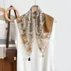 Pañuelo Cuadrado Vintage con Borlas Estampado Paisley Pañuelo para el Cuello con Colgante Estampado de Lunares y Anacardos Pañuelo de Seda con Flecos para Mujer Imitación de Algodón y Lino