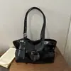 Comércio Exterior Textura Europeia e Americana Transfronteiriça Grande Capacidade Para o Dia a Dia Feminina 2026 PU Novo Estilo Moderno Retrô Bolsa de Ombro Único Tote Bolsa de Braço