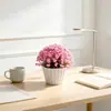 Adorno de Bonsái Hemisférico de Gipsofila Modelo Nuevo Transfronterizo de 31 Piezas para Decoración de Escritorio en Casa, Bonsái Simple de Flor Artificial y Planta Verde