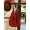 Bolsa Tote Tecida Casual Vermelha Estilo Coreano para Mulheres, Nova Bolsa de Ombro Tricotada Estilo Férias de Verão 2026