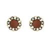 Pendientes de Botón de Otoño e Invierno de Aguja de Plata 925 Pendientes Vintage Pendientes de Estilo Hong Kong para Mujer Pendientes Cortos de Nicho Simples para Viajera B660
