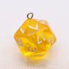 Acrílico 20 Caras Color Sólido Transparente Colorido Colgante Tamiz Digital DIY Joyería Hecha a Mano Accesorios de Colgante Material