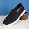Zapatos de motor Beijiang Wolf de nueva tecnología, impermeables, transpirables, ligeros, suaves y elásticos, con suela gruesa, sin cordones, de tela negra, zapatos antiguos de tela de Beijing para hombres.