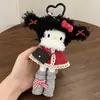 Conjunto de Peto con Capucha de Felpa Suave Color Dopamina Nuevo Otoño e Invierno Pantalón Largo Llavero de Muñeca Gatito
