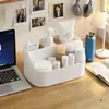 Caixa Organizadora de Compartimentos para Mesa, Organizador Multifuncional de Cosméticos para Toucador, Papelaria para Mesa de Escritório, Organizador de Itens Diversos para Dormitório