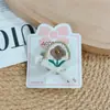 Acessório de Cabelo Flor com Laço Bordado Fresco e Simples, Clip de Cabelo, Suave com o Cabelo, Estilo Doce para Meninas, Clip de Cabelo para Franja e Cabelo Lateral