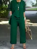 Traje para Mujer 2023 Otoño e Invierno Nuevo de Moda Estilo Occidental Piernas Anchas Adelgazante de Moda Talla Grande Traje de Tres Piezas para Mujer