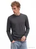"Camiseta de Manga Larga para Entrenamiento" Odell Color Sólido Corte Redondo Deportiva Fitness Elástica Casual Camiseta Base para Hombres y Mujeres