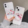 Hello Kitty para Apple 13 capa de celular xr feminina iPhone14/15promax tudo incluso transparente 11 furos finos