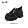 Sapatos Mocassins Aogushi Deng de Sola Grossa Femininos 2026 Novo Outono Estilo Britânico Sapatos Individuais Super Bonitos para o Trabalho JK Sapatos Pequenos de Couro