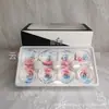 Flores Preservadas 4-5cm Rosas de Gradiente Colorido Caja de Dos Tonos Flores Personalizadas al por Mayor Deslumbrantes