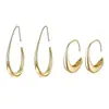 Aretes Colgantes de Círculo Exagerado Transfronterizos Europeos y Americanos para Mujer Personalizados Retro Estilo Hong Kong Simples Estilo Frío Aretes Chapados en Oro