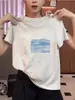 Camiseta Básica Versátil Casual Juvenil de Algodão Puro para Mulheres, Manga Curta Gola Redonda Corte Regular para o Deslocamento Diário no Verão