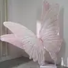 Decoración de ventana de exhibición de flores artificiales de mariposa gigante, soporte de mariposa floral, flor decorativa para accesorios de fotos y exhibición
