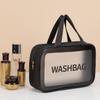 Bolsa de cosméticos portátil transparente, bolsa de lavagem feminina de grande capacidade, bolsa de armazenamento de cosméticos portátil Advanced Sense, bolsa de armazenamento à prova d'água