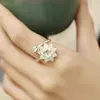 Anillo Flor de Loto Yuhong, moderno y único, estilo chino de alta gama, anillo abierto exquisito, directo del fabricante