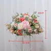 Bolas de Flores Artificiais de Rosa e Peônia para Decorações de Mesas de Casamento, Decorações de Corredores e Arranjos para Eventos em Shoppings