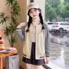 Ropa exterior de primavera y otoño para niñas, nueva y elegante ropa de otoño para niños 2026, chaqueta de béisbol informal para niños mayores