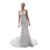 Aliexpress Export Nuevo Vestido de Novia Blanco de Alta Gama Sexy Espalda Descubierta de Tirantes Cola Pequeña Vestido de Boda