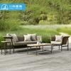 Sofá para Patio al Aire Libre Estilo Nórdico B&B Silla Sencilla de Ratán Mesa de Café Pequeña Sala de Estar Balcón Terraza de Villa Zona Escénica Muebles