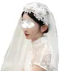Estilo República de China Vintage Encaje Perla Hilo Suave Banda para el Cabello Sombrero Certificado Propuesta Nuevo Vestido Chino Cheongsam Joyería para la Cabeza