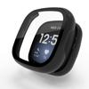 Adequado para Case Protetor Fitbit Versa 4, Relógio Versa 3 Película de Vidro Temperado + Capa de PC Case Protetor Integrado