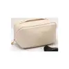 Nova Bolsa de Cosméticos de Couro PU Grande Capacidade Bolsa Cosmética Almofada Portátil de Viagem Bolsa de Higiene Pessoal Feminina