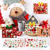 Et040 Hombre de Jengibre Navideño Cuadros Rojos Pegatina DIY Marco de Fotos Rompecabezas Decorativo Pegatina Pegatina de Dibujos Animados