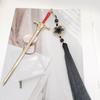 Horquilla para el cabello con borla de espada antigua china, estilo creativo, accesorios para el cabello Hanfu, horquilla de alta gama, nuevo estilo chino, horquilla para el cabello escalonada.