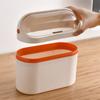 Mini cubo de basura plegable de escritorio para el hogar, sin costuras, para montar en la pared, para cocina y baño, caja de almacenamiento de plástico
