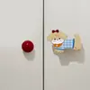 Gancho de Madera de Haya Gatito Oso Nube Gancho sin Clavos Cachorro Lindo Creativo Tirador de Armario