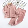 Pijama de isla de forro polar para niños, conjuntos de franela de otoño e invierno para niños, forro polar de coral engrosado para niños mayores, oferta especial de liquidación