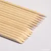 5,3-17,5cm palito de madeira de laranjeira para manicure removedor de limpeza de pele morta ponta de unha palito de madeira palito para furar 20/100 sacos