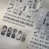 Pegatinas para Uñas Estilo Gótico Oscuro de Hierro M1221 Muñeca de Conejo Dulce Fresca Retro Blanco y Negro Correa de Hueso Pegatinas para Uñas