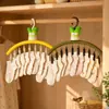 Colgador de ropa lindo con forma de cebolla verde, divertido, con múltiples pinzas para uso doméstico, adecuado para secar calcetines y ropa interior, estante multifuncional de almacenamiento y secado