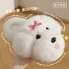 Pantuflas de algodón para niños de dibujos animados para niñas, nuevo otoño e invierno 2026, cálidas para interiores en casa, pantuflas de felpa de perro familiar